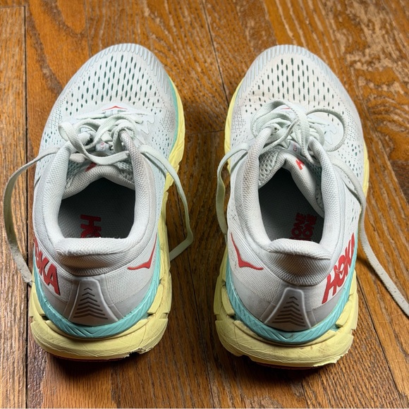 Hoka One One Clifton 7 Shoes Womens Size 8.5 Gray Running Cushioned Trainers - Picture 8 of 12